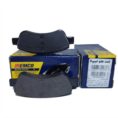 لنت ترمز جلو پژو 206 تیپ 5 مدل 93 به بالا آی آر امکو شرکتی اصل IREMCO اتحاد موتور ( دست 4 عددی )